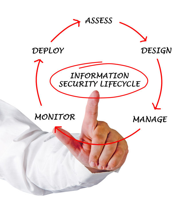 Diagram of information security lifecycle